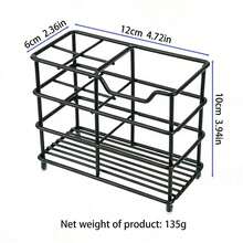 Soporte para cepillos de dientes de baño, estante de almacenamiento de baño moderno de acero inoxidable negro con 5/6 compartimentos y ranura para pasta de dientes, adecuado para el almacenamiento y la organización de artículos de tocador en el hogar moderno - A - Ver 5