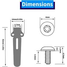 2PCS Blue Deep Carry Pocket Clip Compatible With 535 With Screws - A - View 2
