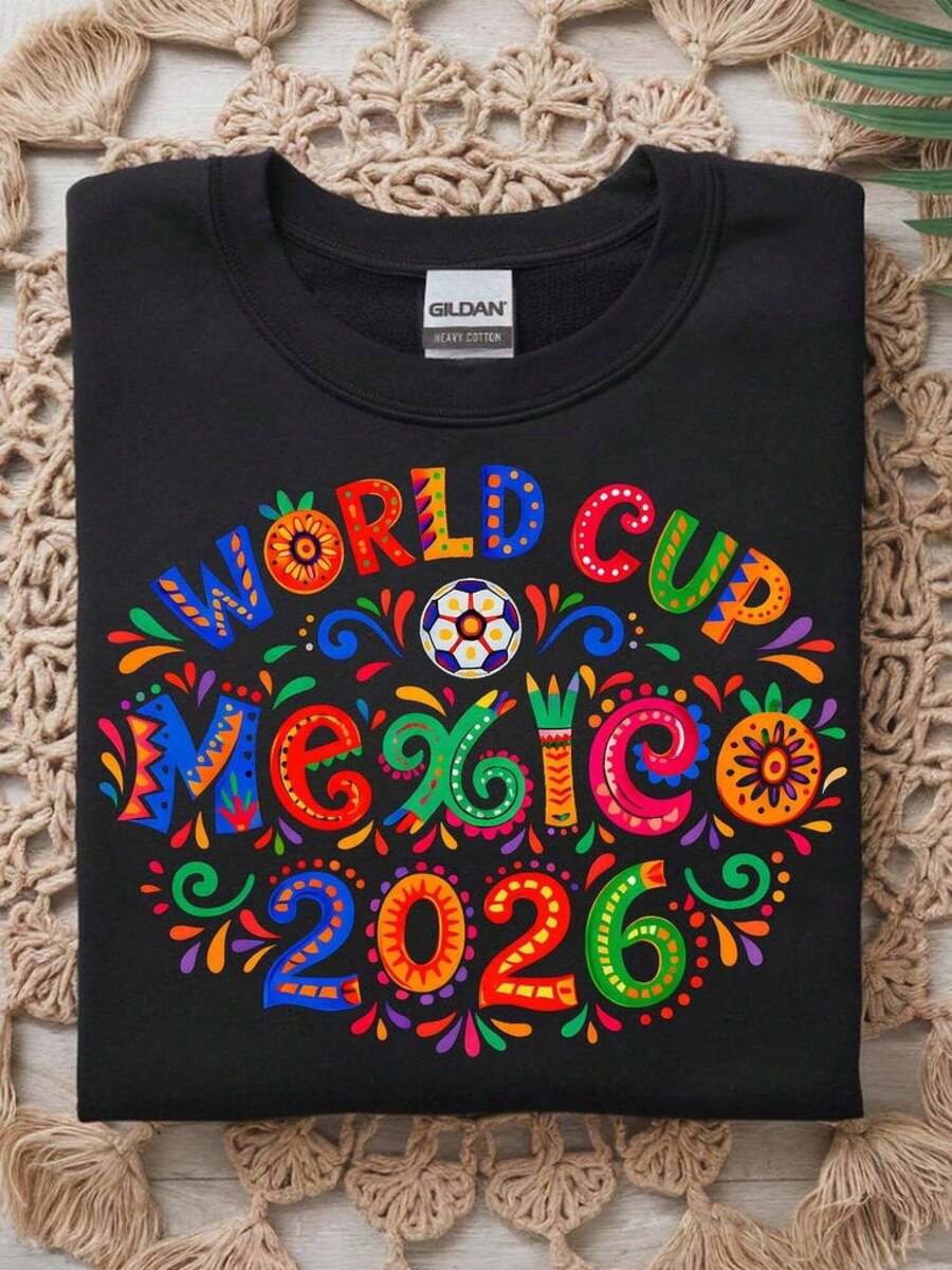 Camiseta de Fútbol México 2026, Regalo para Fanáticos del Fútbol, Camiseta de Campeonato, Camiseta de Fútbol de México, Camiseta Unisex - Negro - Ver 1