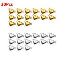 10/20/30pcs Heart Shaped Magnetic Clasps DIY Jewelry Necklace Bracelet Making Accessories - Love - View 14