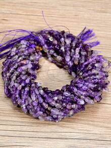 Natural Amethyst Loose Beads, Asymmetrical Spacer Beads, Handmade Women's Jewelry Gift, DIY Necklace Bracelet Earring Accessories, 40CM/15.75 Inches - Multicolor - View 6