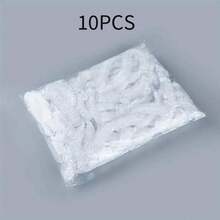 198/98/50/30/10pcs Disposable Shower Caps, Waterproof Elastic Bath Caps, Shower Caps, Suitable For Bathing, Hair Care, Thickened Large Size Super Elastic Shower Caps, Convenient To Carry - White - View 6