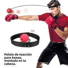 Boxing Reaction Ball With Headband, Reflex And Speed Trainer - Red - View 2