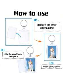 5/10/20/30Pcs Party Gift Creative Transparent Heart & Square Photo Frame Keychain Shell Acrylic Material Keychain Pendant Suitable For DIY Craft Enthusiasts, Placing Photos Of Loved Ones And Children, Phone And Car Key Pendant Decoration, Sister Gift, Christmas Gift - Multicolor - View 12