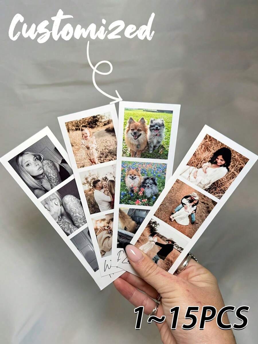 1~15pcs Personalized Couple Photo Prints - Customized Anniversary And Valentine's Day Gifts (For Him/Her) | Unique Romantic Gifts For Boyfriend, Girlfriend, Best Friend | Heartwarming Birthday And Anniversary Gifts | Ready-To-Frame Love Story Artwork. Gifts For Her, Gifts For Him, Couple Photos, Christmas Gifts - Multicolor - View 1