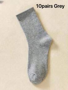 OBOVAY 40/30/24雙中性舒適運動襪，男士長襪適合運動訓練，女士長襪適合日常休閒商務，抗菌柔軟，黑白配色，防臭吸濕透氣，輕巧舒適，適合秋冬季節，20/10/8/6/4/2入裝 - 彩色 - 查看 32