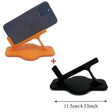 YAIUZGOO Soporte de teléfono para mesita de noche - Diseño de manos libres, anti-caída, base curva ergonómica, agarre antideslizante, construcción de plástico resistente, adecuado para ver videos acostado, admite carga, regalo perfecto - Multicolor - Ver 9