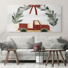 Arte de pared abstracto moderno en 2D plano, 1 pieza, cuadro enmarcado - Pintura colorida en lienzo envuelto de galería, adecuada para decoración de sala de estar, dormitorio, cocina, cuadro retro/colgante con marco de gancho, opciones de varios s (12x18, 16x24, 24x36, 32x48) - Enmarcado - Ver 2
