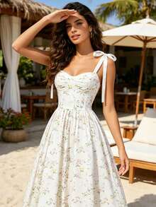 Women Midi Dresses - White - View 6