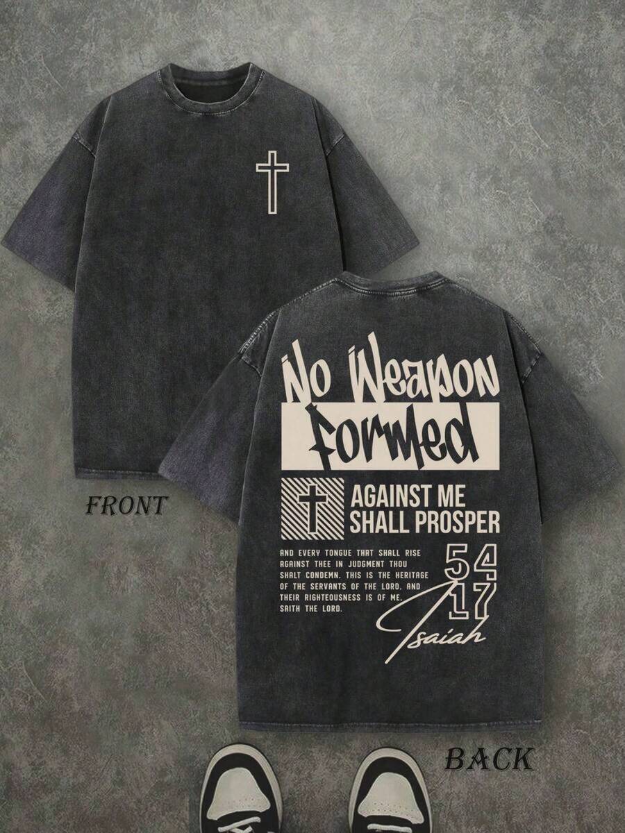Remera Verano Masculina Algodón Lavado Estampada Calidad Alta Uso Diario - Negro - Ver 1