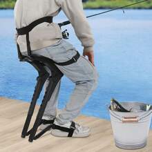 SENDERPICK Outdoor Fishing Stool Portable Leg Ergonomics Seat Portable Chair With Invisible Seats - Black - View 8