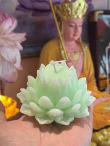 1 buah Lilin Aroma Lotus, Hadiah untuk Orang Lain, Hadiah Berkat, Lilin Doa, Desain Lotus Warna Campuran, Dekorasi Rumah Premium, Suvenir, Wangi Bahkan Tanpa Dinyalakan - 1PC - View 6