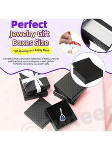 2/5/8/10/12/15pcs-Jewelry Box, Diamond Pattern Jewelry Packaging Box, Silver Necklace Box, Ring Earring Storage Box - Gift Boxes - View 13