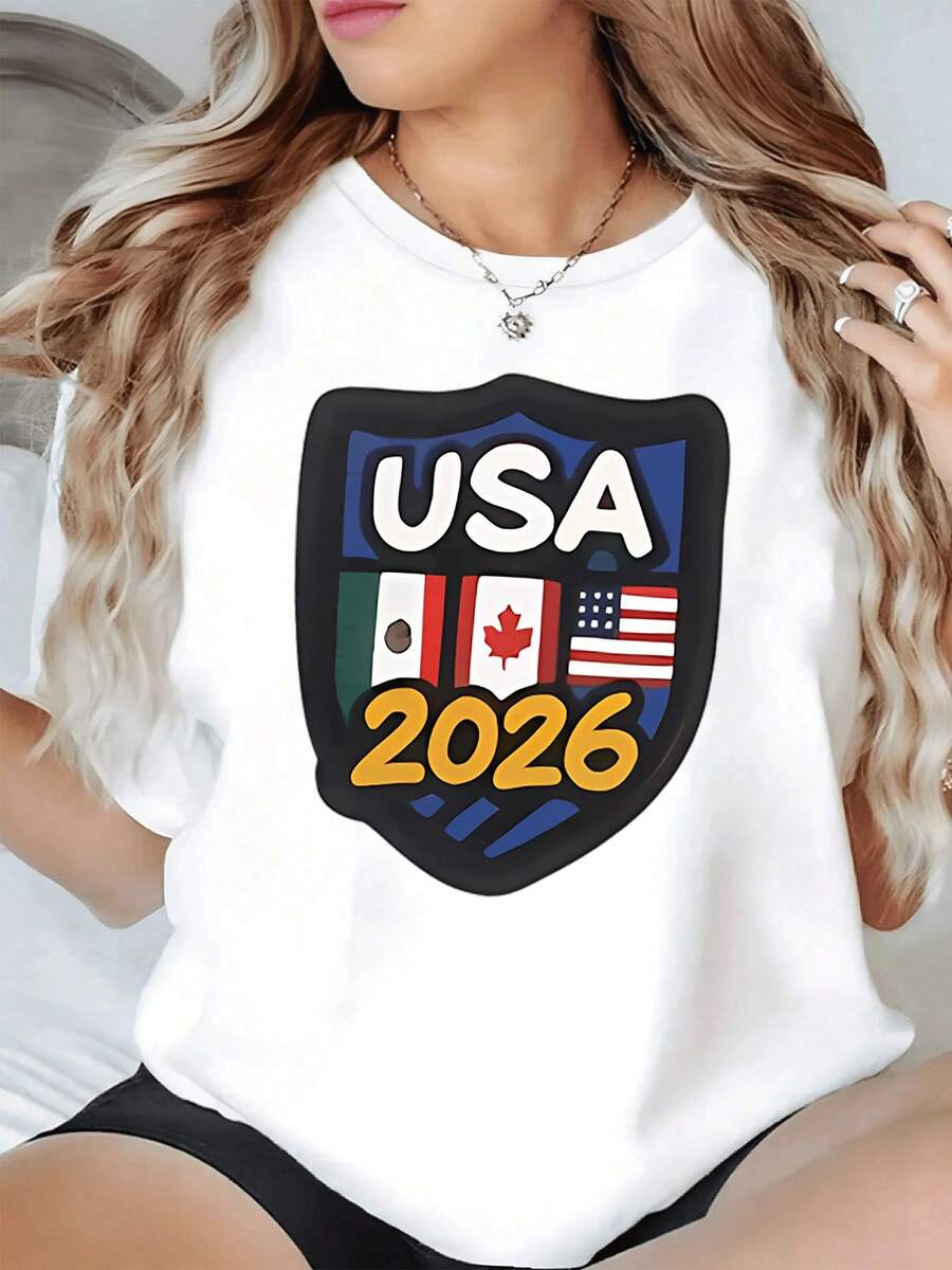 Camiseta Mujer Diseño Mexicano Ropa Verano Ligera Blusa Mujer Estilo Mexicano Camiseta Casual Manga Corta - Blanco - Ver 1