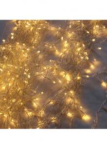 Luces de Hada tipo Carámbano LED 4M/6M/12M, Guirnalda de Cortina Navideña, Adecuada para Bodas, Fiestas de Jardín al Aire Libre, Hogar, Calle, Año Nuevo, Decoración de Pascua - Enchufe EU Tipo C(220-240V) - Ver 7