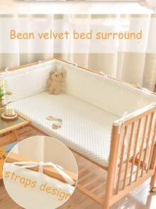 1 buah Pagar Pengaman Terintegrasi untuk Tempat Tidur Bayi, Strip Anti Benturan Empuk, Pagar Samping Tempat Tidur Bayi, Pagar Pengaman Beludru Lembut untuk Tempat Tidur Bayi, Bantalan Lembut Bordir Kartun untuk Bayi Baru Lahir, Strip Anti Benturan untuk Anak-anak, Pagar Pengaman Anti Jatuh - Pelindung kasur Bean Plush - View 5