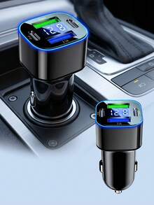 XF.Meraki Car Charger, 4-Port Cigarette Lighter USB Charger Adapter With Voltmeter, PD 3.0, USB Charger, Multi-Port Accessory, Compact And Portable, Can Quickly Charge IPhones And Most Android Models And Tablets, USB-C Car Charger,Car Accessories - 4-in-1 Car Charger - View 11