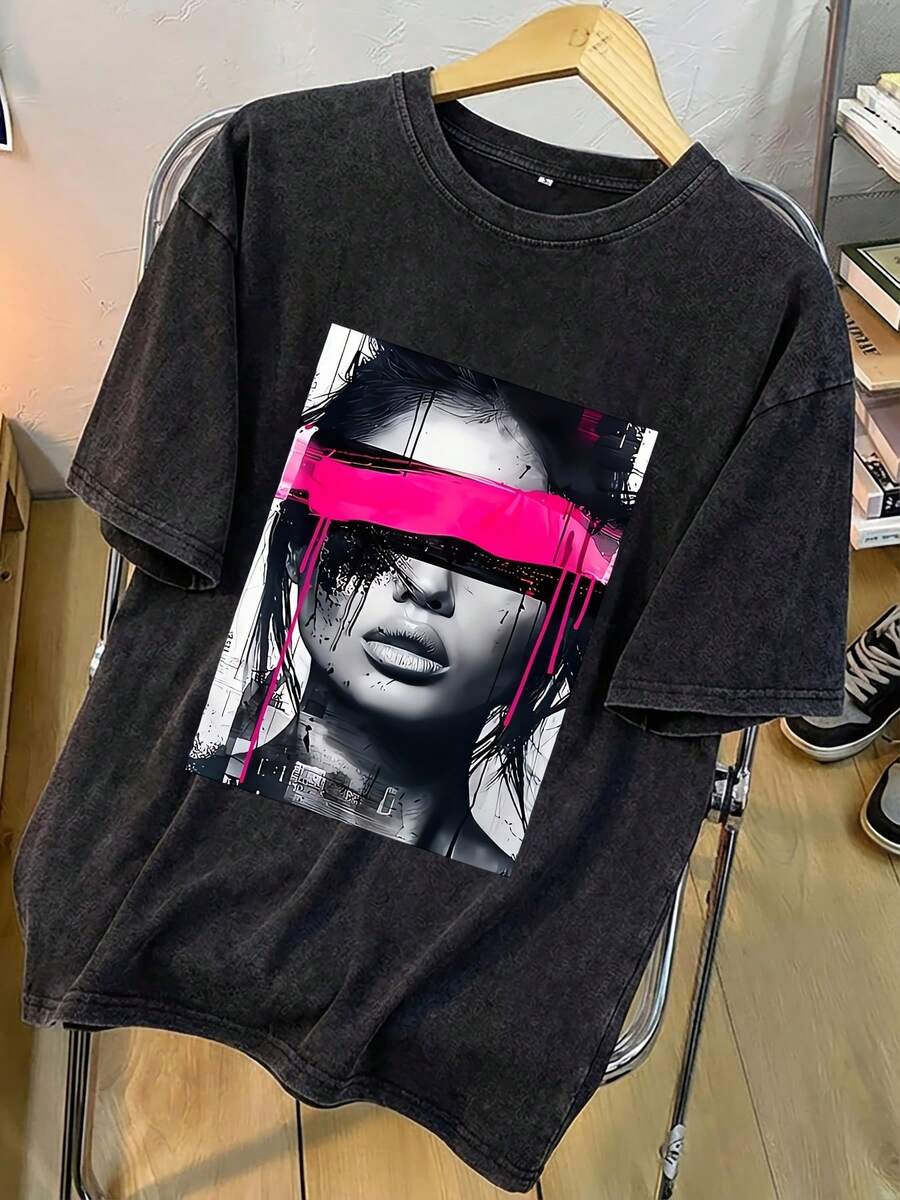 Plus Size T-Shirts - Black - View 1