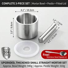 Steel Garlic Mortar And Pestle-Manual Crusher & Grinder For Herbs & Spices - Multicolor - View 10