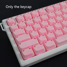 可愛貓咪 MAO 側印背光鍵帽，PBT 材質，6.25U 空格鍵 DIY 鍵盤配件，相容於 MX 軸機械鍵盤，適用於電競與辦公，僅含鍵帽 (不含鍵盤) - 查看 4