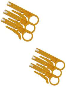 12pcs Wire Stripper, Wire Stripping Knife, Network Cable Crimping Tool, Multi-Functional Small Yellow Knife - A - View 11