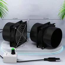 Small And Simple USB Exhaust Fan, Installation-Free Kitchen Ventilation Extractor, Adjustable Speed Ducts For Home Use, Exhaust Fans - With 1m Tube - View 5