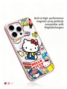 Miniso 1件裝 Sanrio 磁吸充電手機殼 夏季時尚款 節日禮物盒裝 適用 iPhone 17 17Air 17Pro 17ProMax 11 12 13 14 15 16Pro 16ProMax 14Plus 15Plus 16Plus 15ProMax 16Pro 16ProMax XR - 粉紅色1 - 查看 8