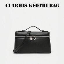 Classic Black Handbag With Adjustable Shoulder Strap, PU Material And Streamlined Box Design, Versatile For School, Travel, Weekend Outings And All-Season Casual Wear - Black - View 5