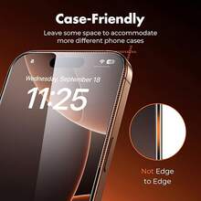 2pcs 9D Full Coverage Tempered Glass Screen Protector Compatible With IPhone 17 Pro Max/17 Pro/17/16 Pro Max/16 Pro/16 Plus/16/15 Pro Max/14 Pro Max/1 - 2pcs - View 1
