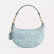 Coach Women's Mini Payton Chain Top Handle Bag - 淺藍色簽名 - 查看 5