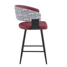 Modern Upholstered Dining Chair With Backrest And Armrests, Minimalist Restaurant Chair For Home, Kitchen, Hotel, Showroom, Mid-Century Style - 紅色 - 查看 8
