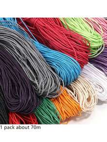 70m 1mm Jewelry Making Wax Cord, Handmade Braiding String For Necklace, Bracelet, Pendant DIY Accessories - Wax Rope-70 Meters - View 2
