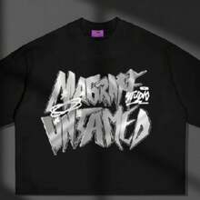 1pcs, Men's Tee - Urban Graffiti Design For Street Style, For Summer - Black - View 6