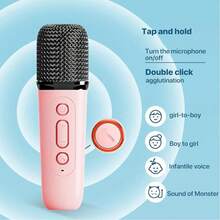Microfono Karaoke,bocina Con Microfono,karaoke Para Niños - Rosa - Ver 5