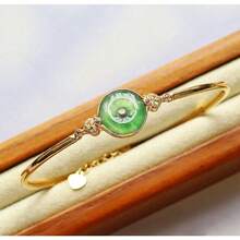 Hot-Selling S925 Silver Inlaid Chalcedony Ice Flower Safety Buckle Women's Bracelet Bracelet Temperament Versatile - 手鐲 - 查看 4