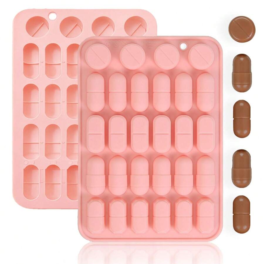 Silicone Pill Mold Tray For Making Pills, Capsule Shaped Candy Mold For Chocolate And Pill Mold - View 1