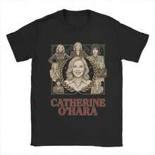 Catherine O'Hara  1954-2026 Camisetas para hombre Camiseta novedosa Manga corta Cuello redondo Camisetas Poliéster Ropa para adultos - Negro - Ver 1