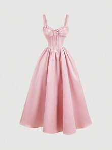 YkhahaYkhahaSHEIN MOD Vestido de fiesta elegante de mujer de un solo color con tirantes finosYkhahaYkhaha - Rosa - Ver 1