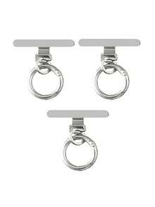 12/3 piezas Clip de metal giratorio ultra delgado, conector de acero inoxidable, anillo soporte para teléfono, puede conectar cordón y colgante para teléfono, apto para varios smartphones, duradero - Multicolor - Ver 10