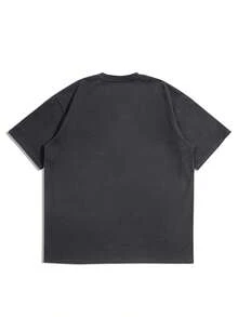 Women's Short-Sleeved Printed T-Shirt, Spring Clothing, Holiday Outfit, Black For Summer, Beach Look, Vacation Style, Country Style, Women's Office Outfit. - 深灰色 - 查看 2