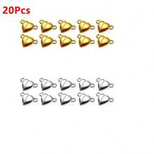 10/20/30pcs Heart Shaped Magnetic Clasps DIY Jewelry Necklace Bracelet Making Accessories - Love - View 15