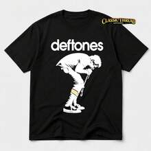 Unisex T-Shirt Made Of Pure Cotton, T-Shirt - Unisex Clothing - Deftoned Merch - Gift Clothing - Graphic T-Shirt - Concert Clothing, Summer T-Shirt, Blouse, Basic Tops, Tops - Black - View 1