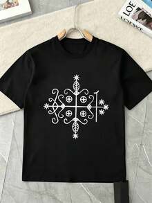 Men Plus Size T-Shirts - Black - View 1
