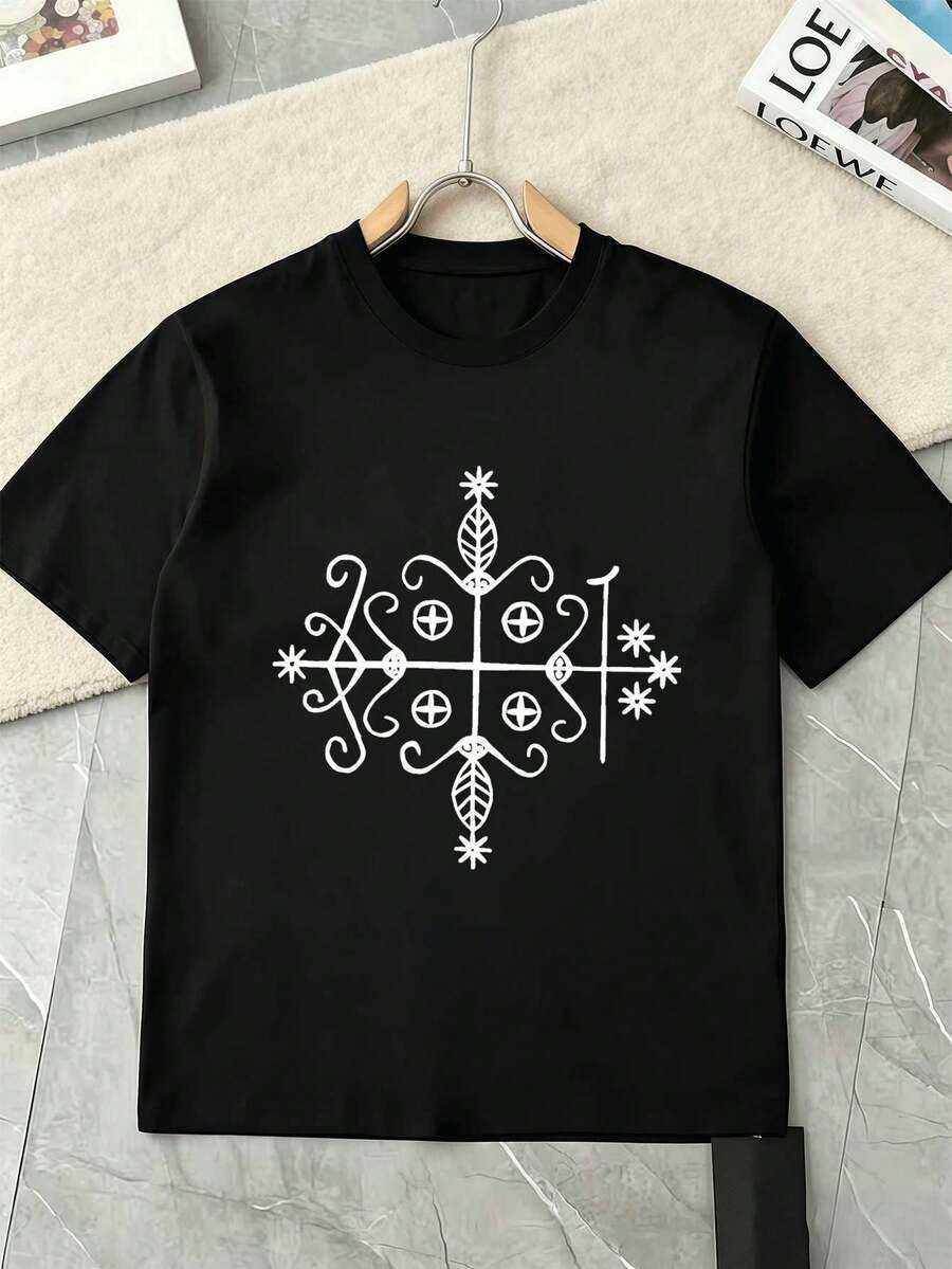 Men Plus Size T-Shirts - Black - View 1