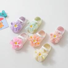 2雙0-1歲女嬰船襪，夏季薄款透氣幼兒走路襪，鬆口高彈不緊繃嬰兒襪 - 彩色 - 查看 5