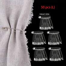 50pcs Stainless Steel Safety Pin Brooch DIY Jewelry Making Craft Accessories - Silver - View 12