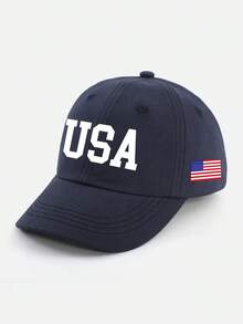 1pc Kids Baseball Cap With Dinosaur Faux Label, Solid Color Sun Protection Cap, Suitable For Outdoor Sun Protection And Daily Casual Use - 1PC - View 3