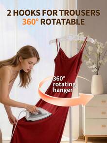 Soporte para vaporizador de mano con estante de secado perforado resistente al viento, estante plegable de pie para prendas del hogar, estante vertical telescópico ajustable en altura para dormitorio y vestidor - Ver 3
