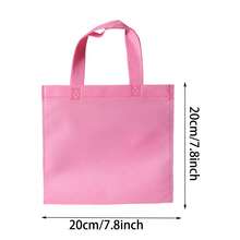 10入 20x20cm 彩色不織布禮品袋附提把，適合生日派對與小禮物，高品質，聖誕節、萬聖節適用 - 查看 3