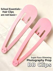 2pcs/1pc Oversized Funny Decorative Hair Clips, Pink & Blue, Accessories For Bags & Clothes, 28cm - Multicolor - View 10